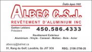 Albec CSJ Revêtement Aluminium