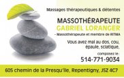 MASSOTHÉRAPEUTE GABRIEL LORANGER