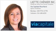Liette Chénier Courtier Immobilier Via Capitale Rive-Nord Liette Chénier Courtier Immobilier Via Capitale Rive-Nord
