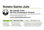 NOTAIRE SAINTE-JULIE NOTAIRE SAINTE-JULIE