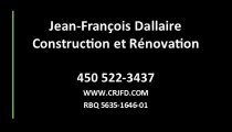 Construction et  Rénovation Jean Francois Dallaire