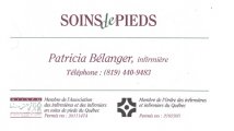 Patricia Bélanger Infirmière en soins de pieds