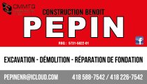 Construction Benoit Pépin Excavation Démolition Réparation de Fondation, Fissure