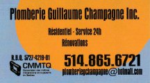 Plomberie Guillaume Champagne Inc.
