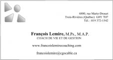 François Lemire Coaching M.Ps., M.A.P