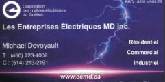 Entreprises Électriques MD Inc Entreprises Électriques MD Inc