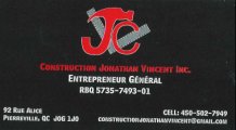 Construction Jonathan Vincent Inc.
