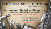 Entreprise Sy-Bel & Fils Inc