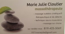 Marie Julie Cloutier Massothérapeute