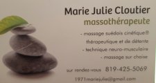 Marie Julie Cloutier Massothérapeute Marie Julie Cloutier Massothérapeute