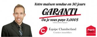 Jean-François Chamberland Votre Maison vendu en 30 jours Garanti Ou je vous paye 3000 Dollars