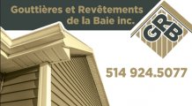 Gouttières et Revêtements de la Baie inc Gouttières et Revêtements de la Baie inc