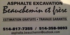 Asphalte Excavation Beauchemin & Frère