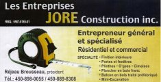 Les Entreprises Jore Construction inc. Les Entreprises Jore Construction inc.