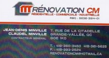 RÉNOVATION CM INC RÉNOVATION CM INC