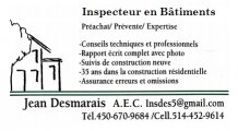 Jean Desmarais Inspecteur en Bâtiments