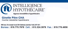 Intelligence Hypothécaire Ginette Pitre CHA Courtier Immobilier Hypothecaire