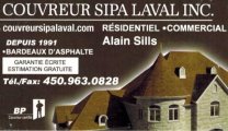 Couvreur Sipa Laval inc