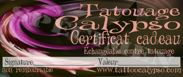 promotion : Tatouage Calypso