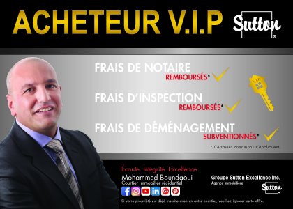 promotion : Courtier Immobilier résidentiel  Boundaoui Mohammed